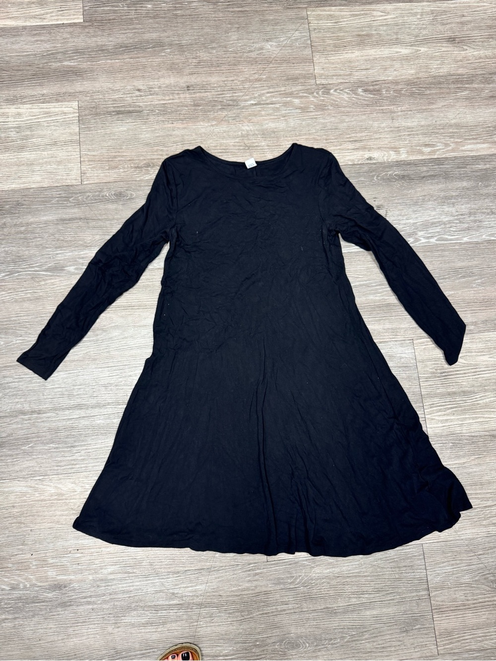 Old Navy Black Long-Sleeve A-Line Dress Shirt
